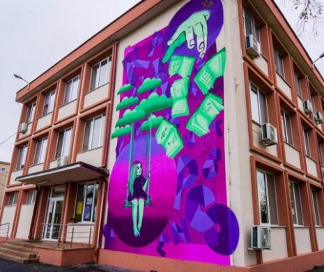 Street art pe pereții unor școli și licee din București
