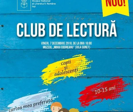 Un nou proiect la Muzeul Național al Literaturii Române Iași: club de carte pentru copii