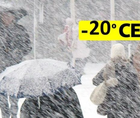 ALERTĂ meteo ANM pentru sâmbătă! Prognoza anunță urgia cu temperaturi de -20 de grade în România!
