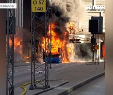 Alertă în Suedia. Un autobuz de pasageri din Stockholm a explodat în centrul orașului