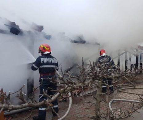 Incendiu lângă Timișoara. Ard gunoaiele reciclabile
