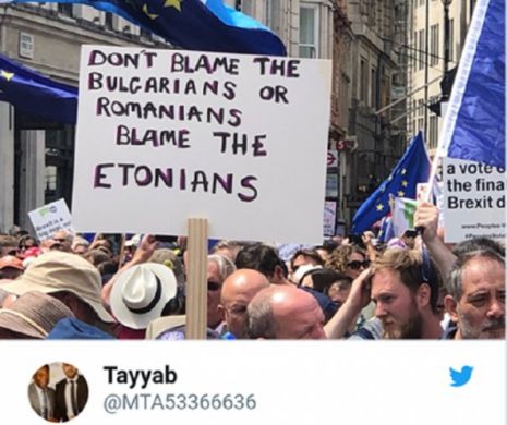 Miting uriaş la Londra. Va fi sau nu va fi Brexit.  „Nu dați vina pe bulgari sau pe români”