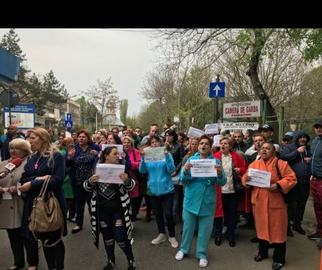 Protest spontan la Spitalul Bagdasar