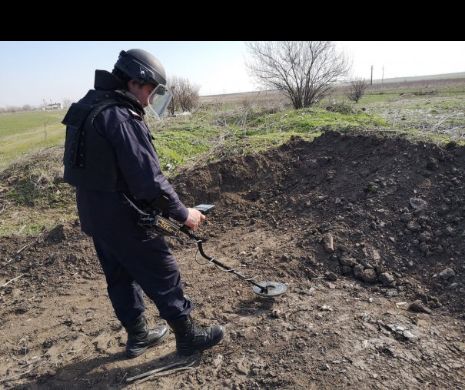 Un proiectil exploziv descoperit, vineri, la  Zimandu Nou