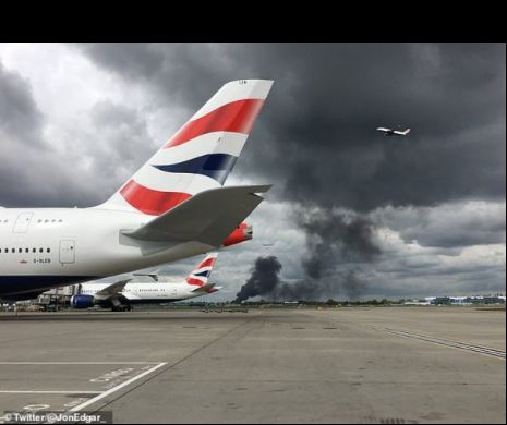 Londra este paralizată din cauza unui incendiu extrem de puternic. Aeroportul Heathrow a fost închis