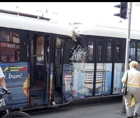 Panică în Timișoara. Un tramvai fără vatman a rănit doi oameni