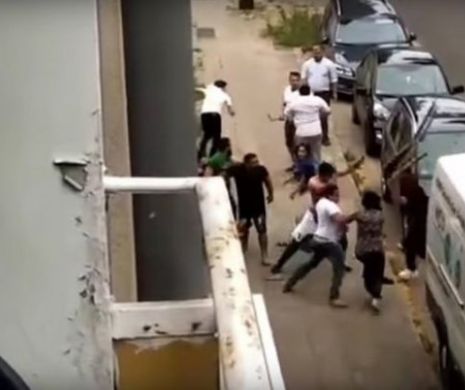 Scene violente în Capitală! Tinerii s-au luat la bătaie chiar lângă sediul IGPR