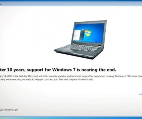 Veste proastă pentru cei care utilizează  Windows 7! A ajuns la sfârşitul vieţii. Ce veţi păţi dacă nu treceţi la Windows 10