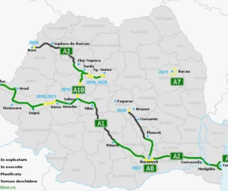 Autostrăzile din România. Harta completă a proiectelor, lucrărilor și a celor existente