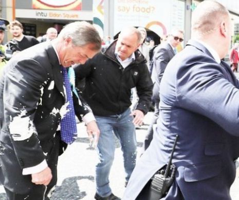 Nigel Farage, atacat cu lapte pe străzile oraşului Newcastle. Video cu incidentul  în articol