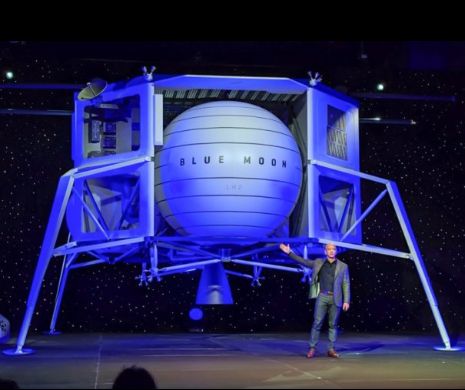 Patronul Amazon, Jeff Bezos, şi-a prezintat propriul proiect de aselenizare: Este un vehicul incredibil şi va merge pe Lună