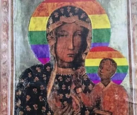 Propagandiștii LGBT profanează Madonna Neagră de la Czestochowa