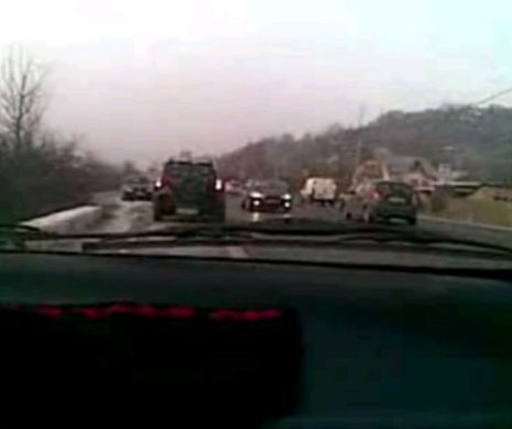 Autostrada A3: o şoferiță a fost filmată în timp ce conducea, ”fără niciun stres”, pe contrasens