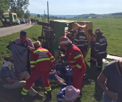 Cod roșu de intervenție la Bazna. 16 victime au fost transportate la spital