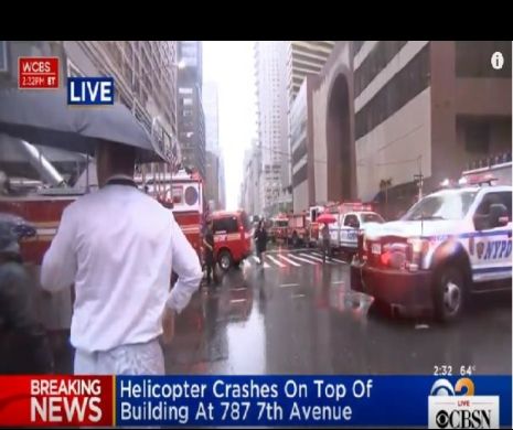 Elicopter prăbuşit în Manhattan. Panică la New York. Breaking news