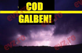 Atenționare Cod Galben de fenomene meteo periculoase