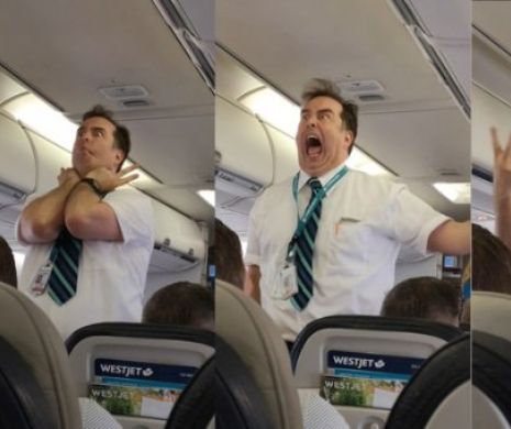 Imagini virale în articol! Un steward a şocat pasagerii