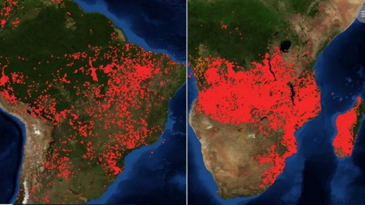 Africa în flăcări! Mii de incendii mistuie pământul. Dezvăluiri şocante de la NASA