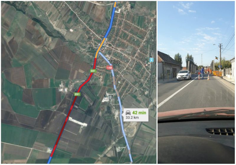 Pentru 33 de kilometri ai nevoie de 42 de minute pe DN1, în Transilvania