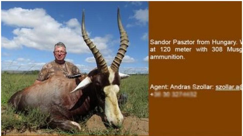 Preşedintele CJ Oradea, Pasztor Sandor, vânător „din Ungaria” de animale africane