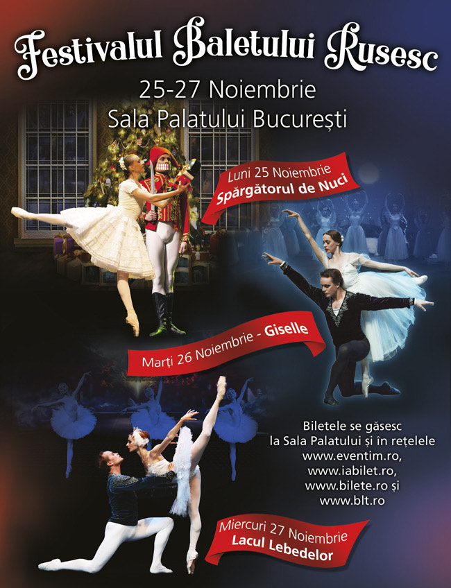 Ultimele bilete la Festivalul Baletului Rusesc de la Sala Palatului!  Filmările de la spectacolele din România vor fi folosite în clipul de promovare a turneului internațional