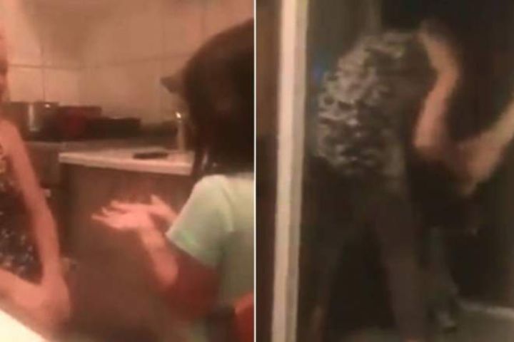 Imagini scandaloase. Mamă filmată când își calcă în picioare fetița de 5 ani. „Te rog, nu mai da!”