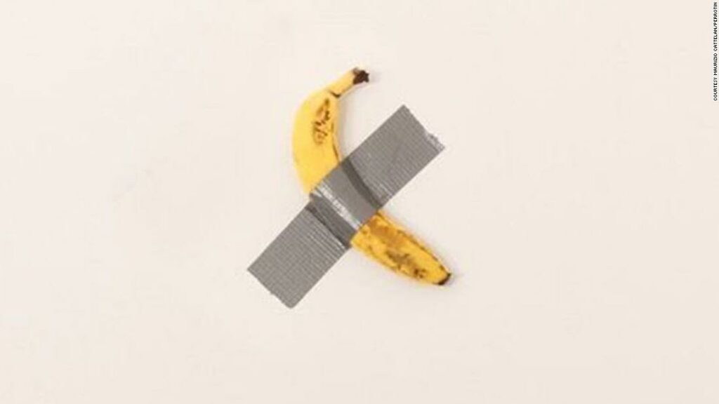 Ediţie de colecţie. „Banană lipită cu scoci” vândută cu 150.000 de euro