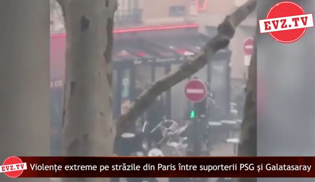 Evz.TV. Parisul, sub asediu turcesc. Violențe pe străzi între suporterii PSG și Galatasaray