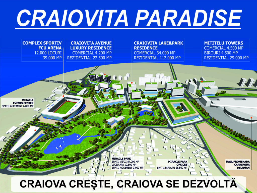 Craioviţa Paradise Craiova, dezvoltare urbanistică fără precedent