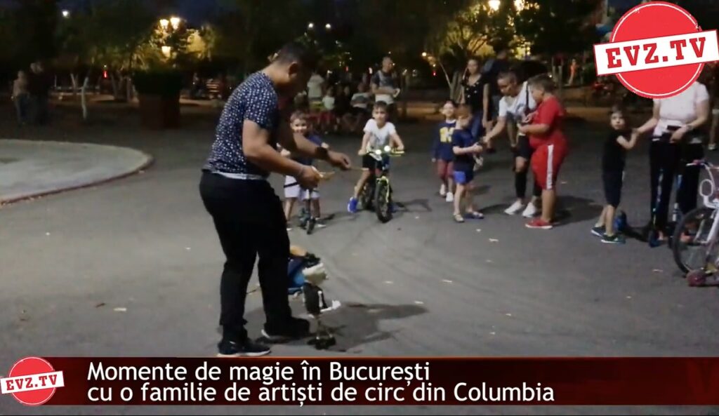 Evz.TV. Momente de magie cu păpușari columbieni în Centrul Bucureștiului