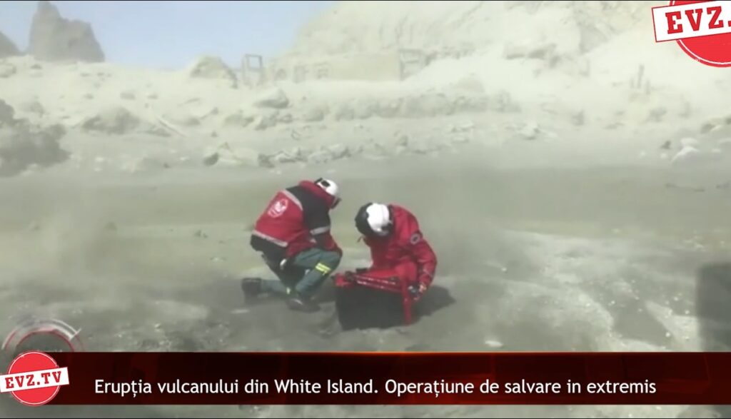 Evz.TV. Erupția vulcanului de pe White Island, din Noua Zeelandă. Operațiuni de salvare in extremis
