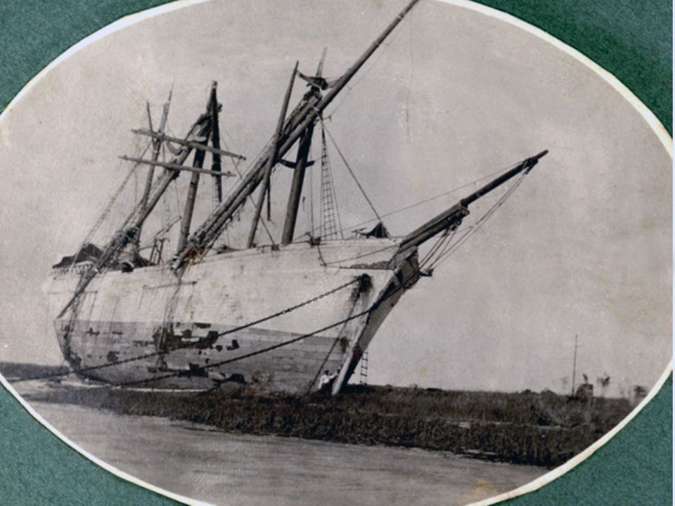 Trei poze unicat cu corabia norvegiană Hindoo, naufragiată în Florida, acum 121 de ani