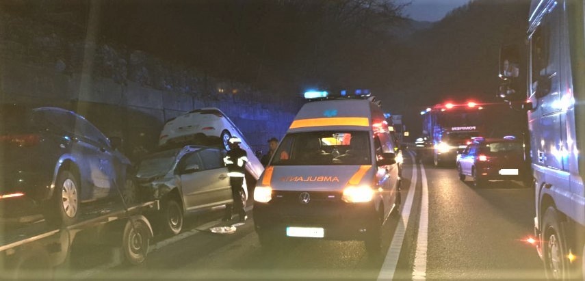Accident teribil pe DN7, în Vâlcea.Trafic restricționat