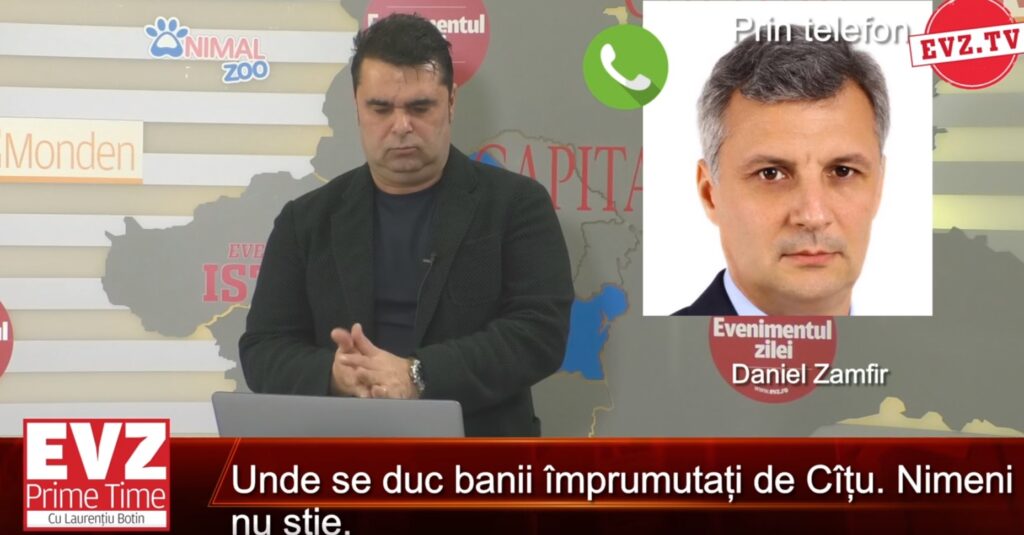 Evz Prime Time. Senatorul Daniel Zamfir: „Cîțu trebuie să răspundă în Parlament pentru datoriile uriașe contractate de România în doar trei luni”