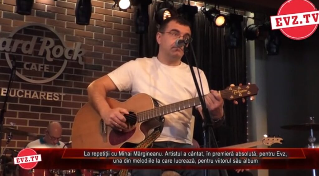 Evz.TV. La repetiții cu Mihai Mărgineanu. „E prima oară când o cânt p-asta. Sunt versurile lui Minulescu”