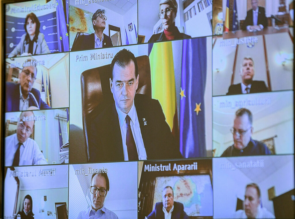Măsuri de urgență în prima ședință, online, a Guvernului Orban III