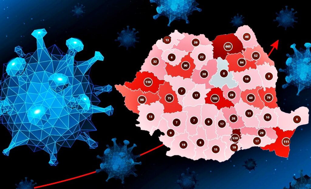 Evoluția coronavirusului în România: Trend ascendent în 10 judeţe şi Bucureşti