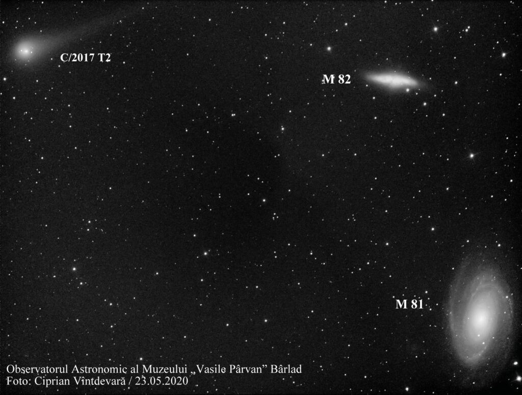 Imagini rare surprinse de astronomii bârlădeni. Cometa din Ursa Mare