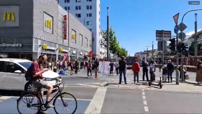 Sparangheliștii români și sindicaliștii germani, protest în centrului orașului Bonn! VIDEO
