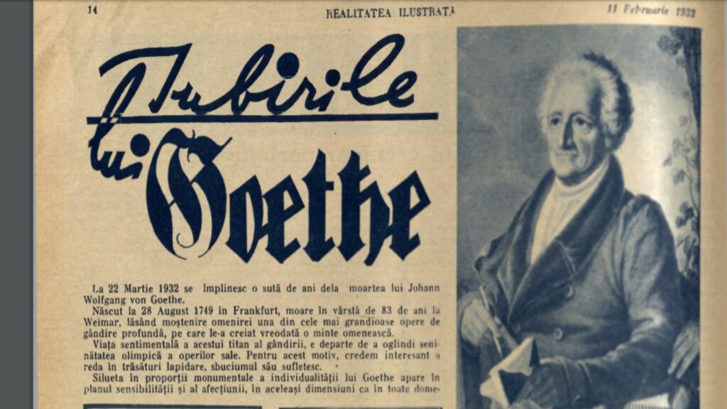 Goethe este sfătuit să pună mâna pe cartea de gramatică