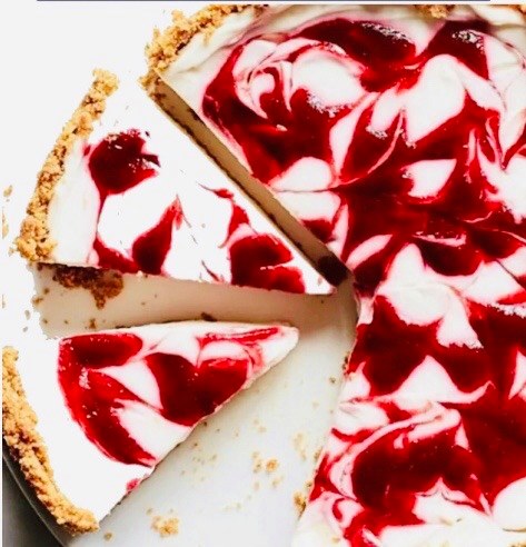 Cheesecake cu zmeură, fără zahăr, pentru zile călduroase de vară