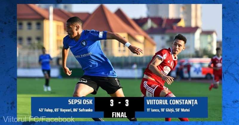 Sepsi OSK şi FC Viitorul și-au împărțit punctele la Sfântu Gheorghe. 3-3, în play-out