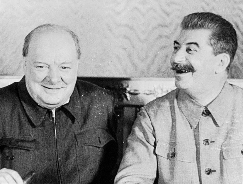 Winston Churchill și Stalin