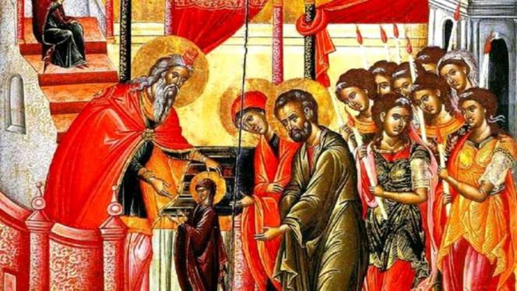 Calendar Ortodox, 21 noiembrie. Intrarea Maicii Domnului în Biserică. Ziua în care Fecioara Maria a pășit în Templul din Ierusalim