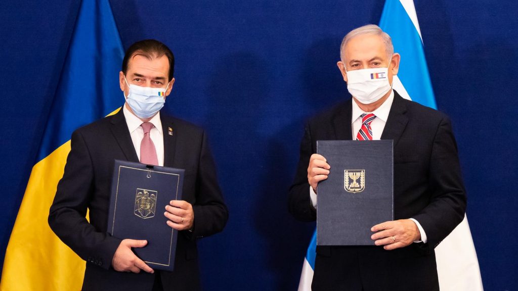 i24NEWS: Ierusalim: B. Netanyahu şi omologul său român semnează un nou tratat de schimburi comerciale