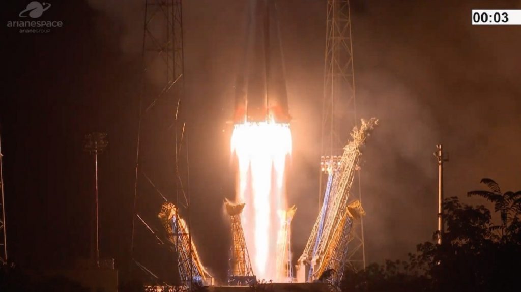 A fost lansată o rachetă Soyuz cu echipament militar al Emiratelor Arabe Unite VIDEO