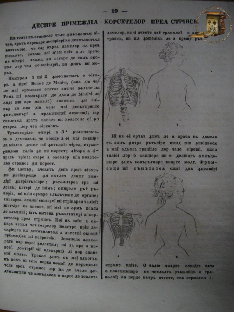 Un avertisment de la 1840 pentru româncele care își strângeau prea tare corsetul
