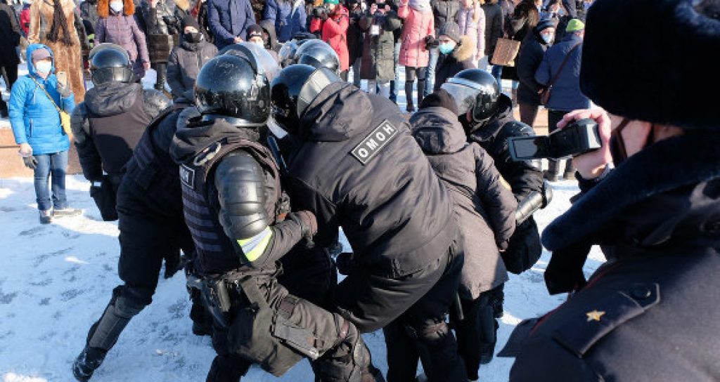 Proteste masive în Rusia. SUA condamnă metodele brutale de represiune