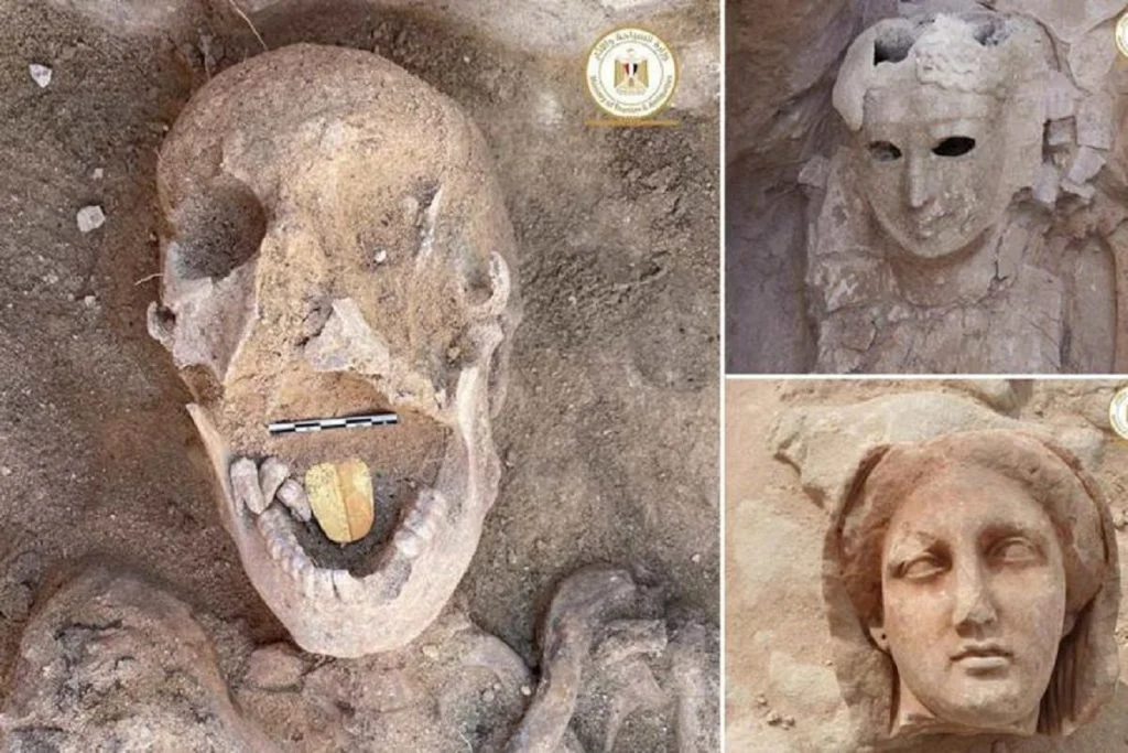 Mumie de 2.000 de ani, îngropată cu o limbă de aur. Descoperire incredibilă în Egipt! FOTO