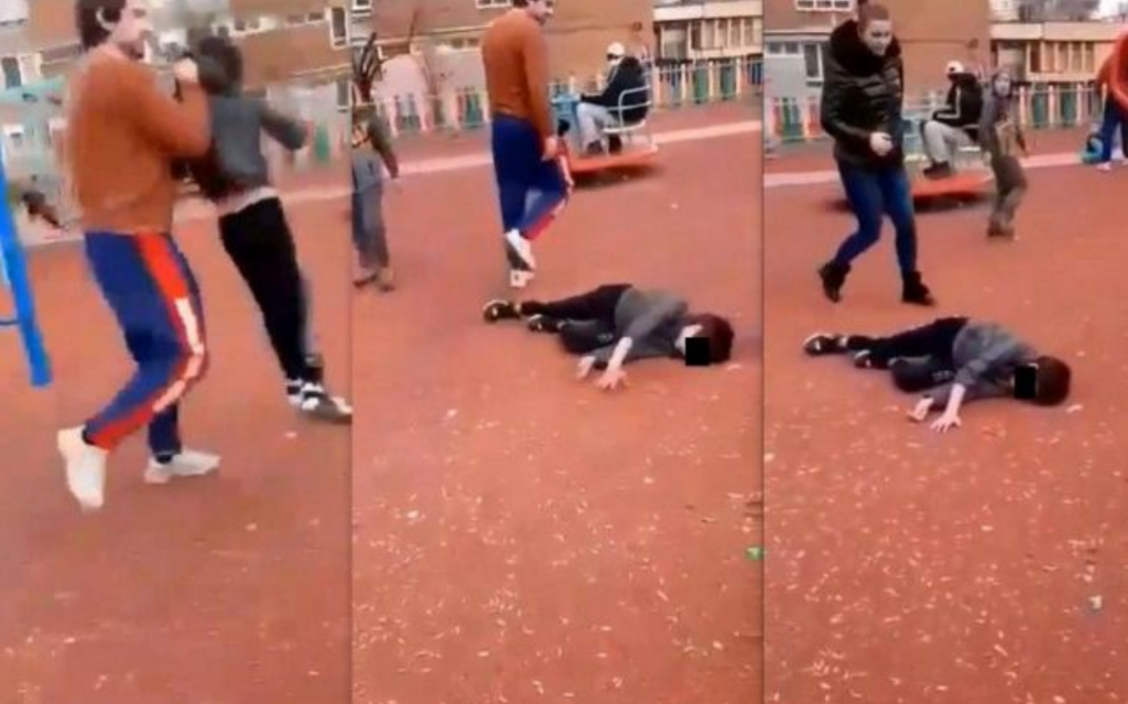 Copii agresaţi în parc la Hunedoara! Imagini de coşmar. VIDEO